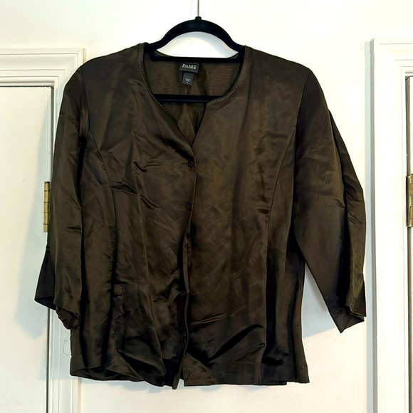 Eileen fisher 3/4 sleeve Silk Linen blend jacket. Size Small - Picture 1 of 5